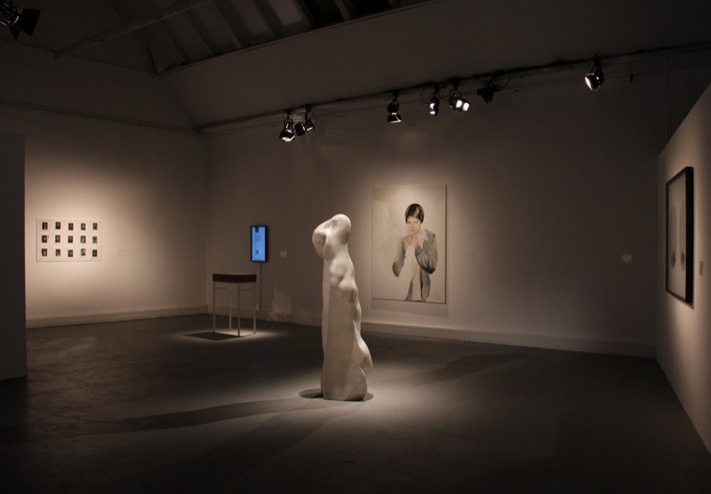 Actors and Portraits — Installation view “glasklar / milchig”, museum FLUXUS+, Potsdam, 2013