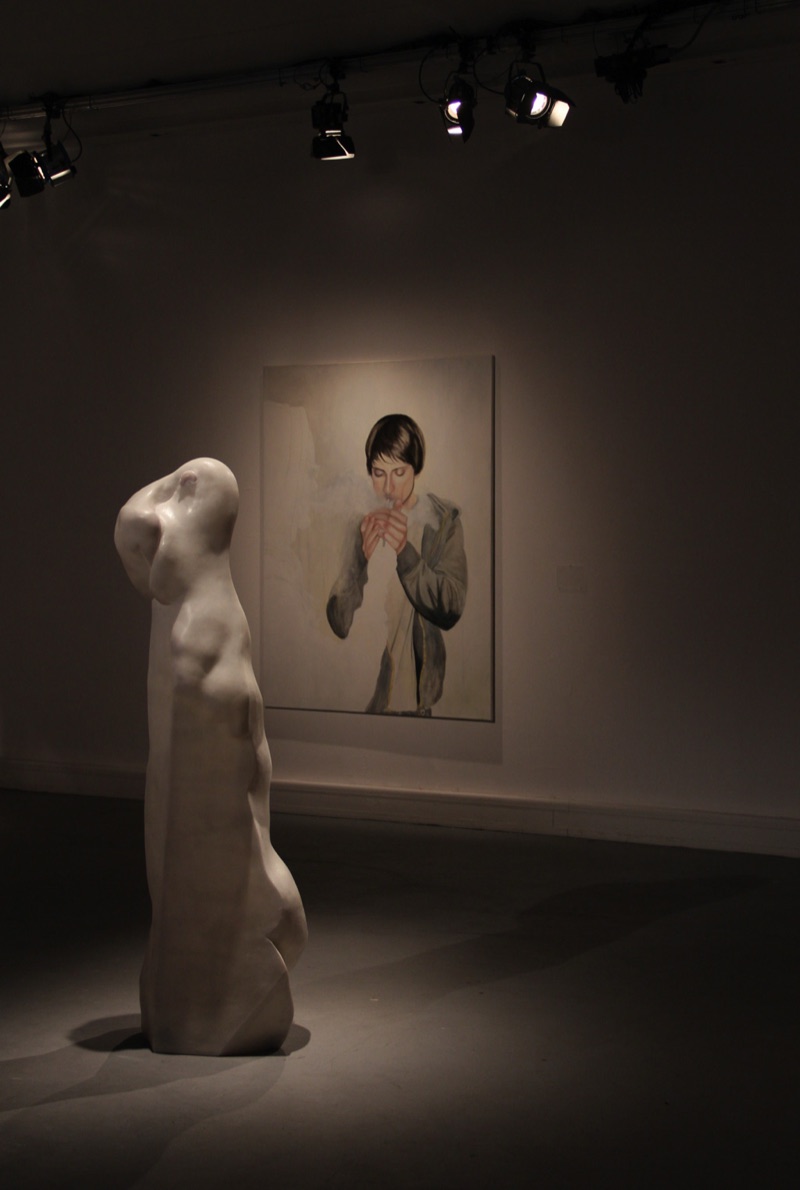 Actors and Portraits — Installation view “glasklar / milchig”, museum FLUXUS+, Potsdam, 2013